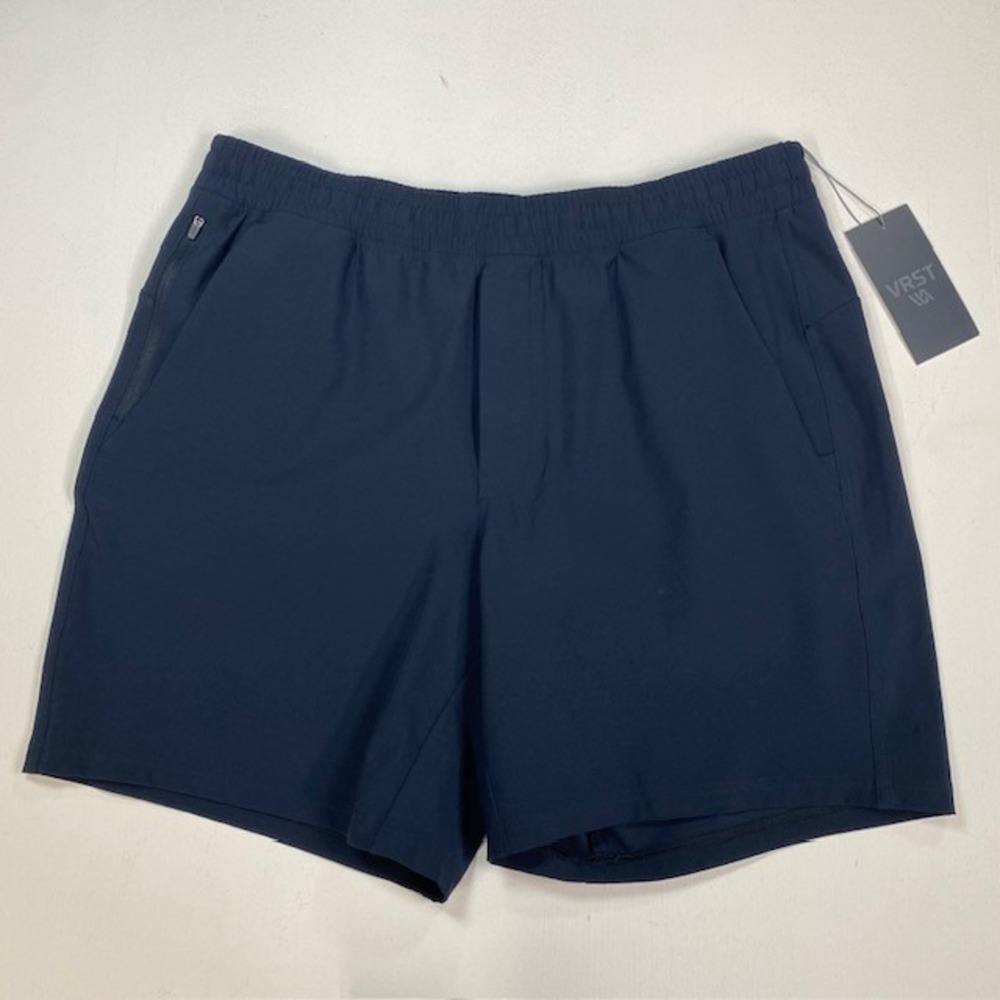 VRST Mens All-In Unlined Shorts 7 Inch Dark Navy Blue Athletic Training L NEW